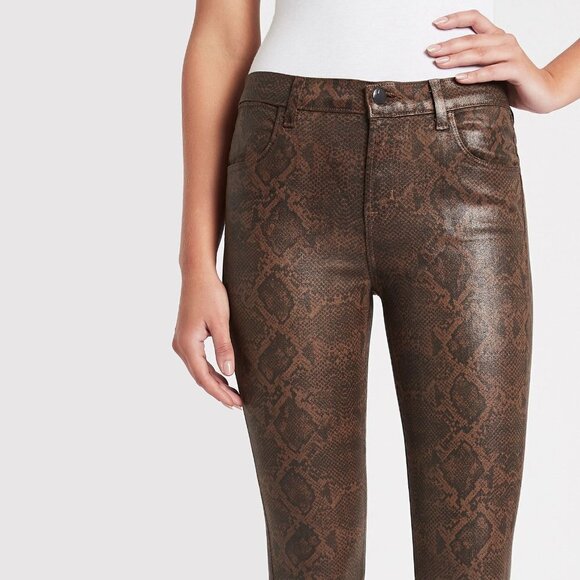 NWT J Brand brown snakeskin print high rise crop skinny jeans, 26 - Picture 13 of 16